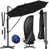 KESSER® Sonnenschirm Ampelschirm Sun Rund XL, Schwarz, Ohne LED Bild 1