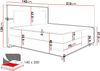 Boxspringbett Leleni LED, Braun, 140x200 cm Bild 4