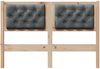Kopfteil, Bettkopfteil, Minimalistisch Braun und Dunkelgrau 120 cm Massivholz Kiefer Bild 4