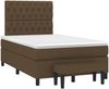 vidaXL Boxspringbett mit Matratze Dunkelbraun 120x190 cm Stoff 3270379 Bild 2