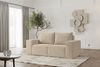 Sofa Designersofa ESTELLE 3-Sitzer mit Schlaffunktion in Stoff Abriamo Beige Bild 2