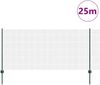 vidaXL Schweissdrahtzaun mit Pfosten 25 x 1 m Verzinkter Stahl Grün 3336479 Bild 3