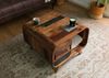 Couchtisch Sheesham 70x70x50 dunkelbraun lackiert MAILAND #233 Bild 2
