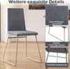2er Set Esszimmerstühle mit Klappbarer Rückenlehne & Metallrahmen Gepolsterter Küchenstuhl Bild 5