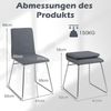 2er Set Esszimmerstühle mit Klappbarer Rückenlehne & Metallrahmen Gepolsterter Küchenstuhl Bild 2