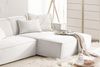 KAWOLA Sofa SAMU Ecksofa Feincord weiß Recamiere rechts 72 x 168 x 276 cm Bild 5