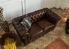 Sofa 2-Sitzer Echtleder 158x82x75 braun CHESTERFIELD #102 Bild 2