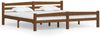 vidaXL Massivholzbett Honigbraun Kiefer 200x200 cm 322081 Bild 2