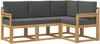 vidaXL Outdoor-Sofagarnitur mit Kissen 4 pcs Weiß und Anthrazit 3387551 Bild 2