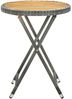 Gartentisch, Beistelltisch, Balkontisch Grau 60 cm Poly Rattan und Akazie Massivholz Bild 2