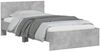 vidaXL Bettgestell mit Kopfteil und LED-Leuchten Betongrau 100x200 cm 838802 Bild 5