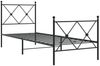 vidaXL Bettgestell mit Kopf- und Fußteil Metall Schwarz 80x200 cm 376511 Bild 3