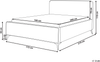 Bett mit Lattenrost VALOGNES 160 x 200 cm Cord Helles Beige Bild 2