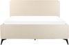 Bett mit Lattenrost VALOGNES 160 x 200 cm Cord Helles Beige Bild 5