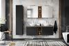 Badezimmer Spiegelschrank 80cm AKAN Schwarz matt inkl. LED Bild 5
