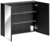 Badezimmer Spiegelschrank 80cm AKAN Schwarz matt inkl. LED Bild 2