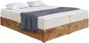 MEBLINI Boxspringbett LOFTY BOX 140x220 cm mit Bettkasten - H3/Creme Samt Polsterbett - Doppelbett mit Topper & Taschenfederkern-Matratze Bild 1