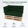 TexDeko® Garden Palettenkissen 120 x 80 x 18 cm wasserabweisend UV - beständig In- & Outdoor Premium Sitzkissen gesteppt Palettenauflage für Europaletten (7-TLG Set, Dunkelgrün) Bild 2