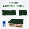 TexDeko® Garden Palettenkissen 120 x 80 x 18 cm wasserabweisend UV - beständig In- & Outdoor Premium Sitzkissen gesteppt Palettenauflage für Europaletten (7-TLG Set, Dunkelgrün) Bild 4