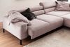 KAWOLA Sofa DELIA Ecksofa XL Cord rosa mit motorischem Sitzvorzug Recamiere rechts 74 x 219 x 312 cm Bild 2