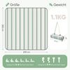 Sekey Picknickdecke Wasserdicht 200x200 cm Stranddecke Sandfrei geeignet für Picknick, Camping, Strand, Salbeigrün - Streifen Bild 3
