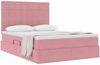 vidaXL Aufbewahrungsbett mit Matratze Rosa 140 x 200 cm Samt 3372038 Bild 3