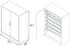 Dmora 2-türiger Mehrzweckschrank Arful, Schuhschrank, Niedriger Schrank mit 6 Regalen, Modernes niedriges Schuhregal, 75x36h101 cm, Weiß Bild 3