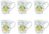 EasyLife Tasse Fleurs et Citrons, Porzellan, Spülmaschinengeeignet, Mehrfarbig, Zitronen, H: 9.5cm Bild 2