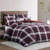 Bettwäsche Set 200x200 Rot Tartan Muster Mikrofaser Reißverschluss Bild 2