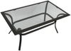 DEGAMO Beistelltisch ZAGREB gross, 102x61cm, Stahl schwarz + Glas, Indoor + Outdoor Bild 2