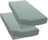 OTTO home Spannbettlaken PHYSALIS Comfort 100% Baumwolle, 150 g/m², Jersey, Gummizug: rundum, (2 Stück), Bettlaken bis 20 cm Matratzenhöhe, weich, bügelfrei, optimaler Sitz Bild 2
