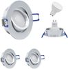 MILI 10er Set Einbauleuchtenn Mili 7W GU10 3000K Warmweiss dimmbar 230V 520 lumen Alu gebürstet 12362 Bild 4