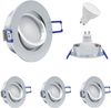 MILI 10er Set Einbauleuchtenn Mili 7W GU10 3000K Warmweiss dimmbar 230V 520 lumen Alu gebürstet 12362 Bild 5