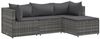 vidaXL 4-tlg. Garten-Lounge-Set mit Kissen Grau Poly Rattan 3308050 Bild 2