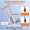 Hiazurm Bürostuhl Bürostuhl,Chefsessel aus Mesh,Ergonomischer Schreibtischstuhl (Verstellbarer Armlehnen, Lendenwirbelstütze,Drehstuhl Wippfunktion,Atmungsaktiv), Verlängerte und Verbreiterte Rückenlehne, Bis 155 kg,Schwarz Bild 3