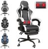 HOMALL Gaming-Stuhl Massage Gaming Stuhl mit Fußstütze 90-135° Rückenlehne einstellbar (Bürostuhl Ergonomisch,Verstellbarem Lenden- & Kopfkissen,mit Fußstütze) Bild 4