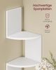 VASAGLE Eckregal mit LED-Beleuchtung, Wandregal 5 Ebenen, Schweberegal für Bücher, Bücherregal, Pflanzenregal für Schlafzimmer, Wohnzimmer, Badezimmer, Homeoffice, mattweiß LBC630W01 Bild 4
