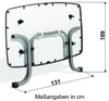 Klapptisch >Boulevard< in Mamor weiß, mecalit®-PRO - 150x72x90cm (BxHxT) Bild 3