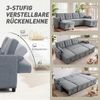 HOMCOM Ecksofa Ausziehbares Schlafsofa Schlafcouch mit Kissen, Eckcouch 1 Teile, 3-fach verstellbare Rückenlehne, Bettkasten, Schlafsofa Bild 4