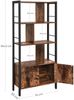 Vasagle Bücherregal, Bücherschrank mit 4 offenen Regalebenen, geräumiger Wohnzimmerschrank, Küche, Büro, stabiles Stahlgestell, Industrie-Design, Vintagebraun-schwarz von Songmics LBC022B01 Bild 5