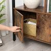 Vasagle Bücherregal, Bücherschrank mit 4 offenen Regalebenen, geräumiger Wohnzimmerschrank, Küche, Büro, stabiles Stahlgestell, Industrie-Design, Vintagebraun-schwarz von Songmics LBC022B01 Bild 3