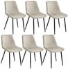 tectake Esszimmerstuhl Set Stuhl (6er Set, 6 St), gepolstert, in Samtoptik Bild 5
