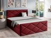 Mirjan24 Boxspringbett Alpiry, Rot, 120x200 cm, Plüsch Bild 2