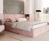 FDM Polsterbett Bettrahmen Bettgestell 90x200, 120x200, 140x200, 160x200, 180x200cm (MADE IN EU - mit hochwertigem Velours Bezug Trinity, Bettrahmen, Bett, Optional mit Matratze bestellbar, mit gepolsterten Wandpaneelen als stilvolle Kopfteil-Alternati... Bild 3