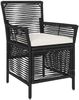 vidaXL Gartenstuhl mit Kissen 2 pcs Schwarz und Creme Poly-Rattan 42026686 Bild 3