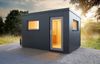 Infraworld Luna 2 Außensauna mit HPL-Platten Anthrazit versch. Fenstergrößen und Inneneinrichtung Luna 2A - Großes Fenster (BxH): 1440x799 mm Bild 2
