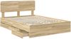 vidaXL Bettrahmen mit Kopfteil Sonoma-Eiche 140 x 200 cm Holzwerkstoff 3412180 Bild 5