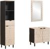 vidaXL Badezimmer Sets mit Regal 3 pcs Weiße gewaschene Oberfläche 3310031 Bild 2