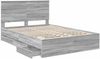 vidaXL Bettrahmen Graues Sonoma 160 x 200 cm Ingenieurs Holz 3409445 Bild 5