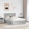 vidaXL Bettrahmen Graues Sonoma 160 x 200 cm Ingenieurs Holz 3409445 Bild 3